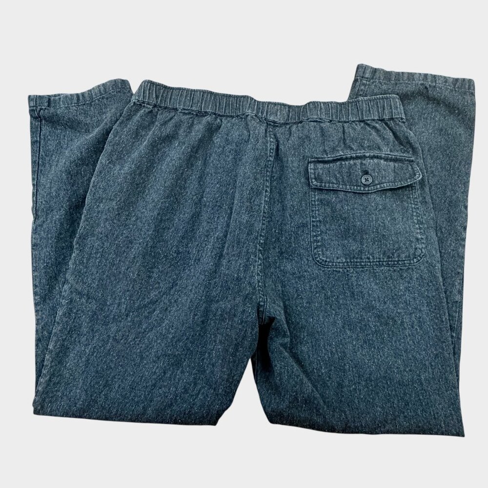 Outerknown Men's Pants Large Black Hemp and Organic Cotton Elastic Waist